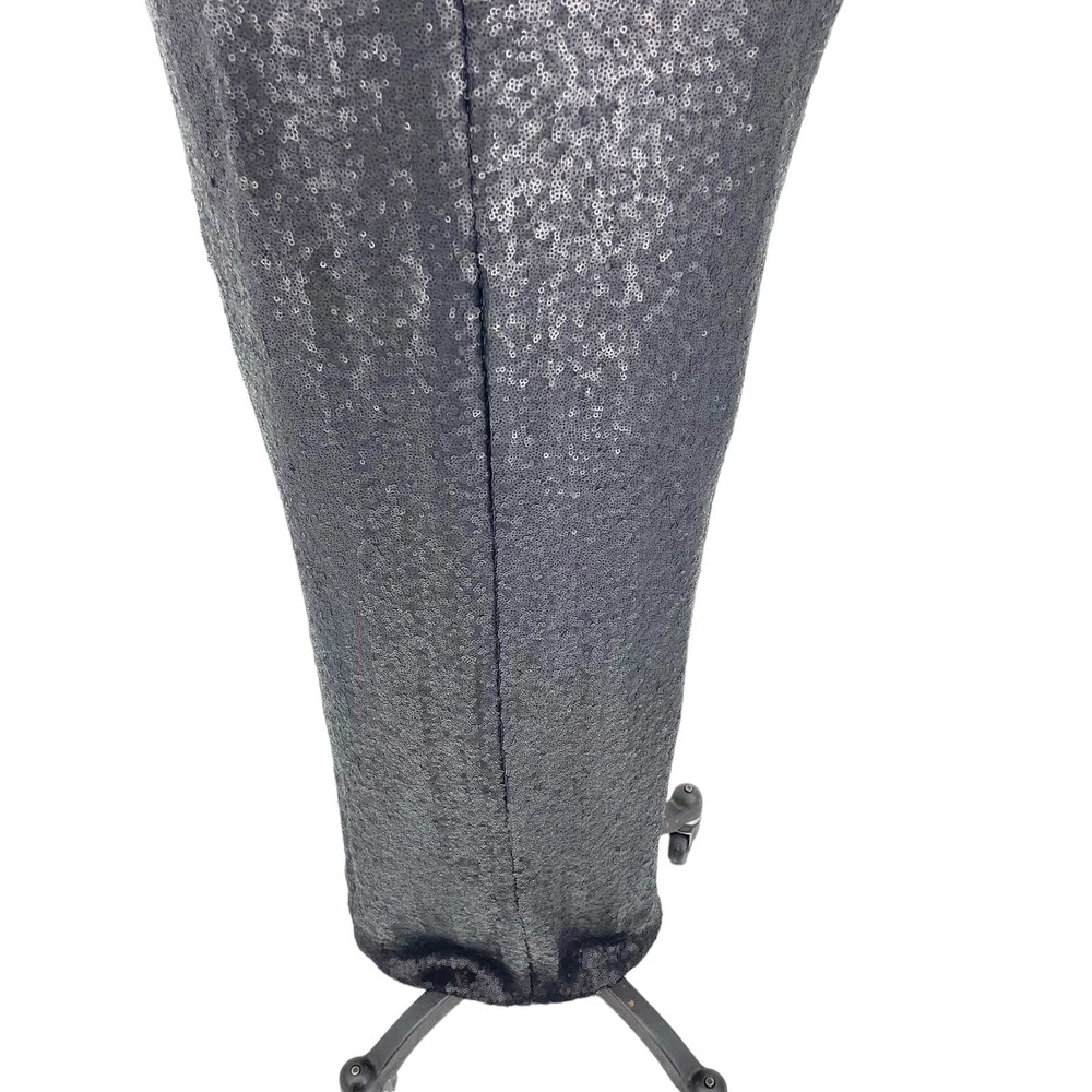 Nookie Black Strapless Sequin Gown with Side Thigh Slit - Picture 7 of 12